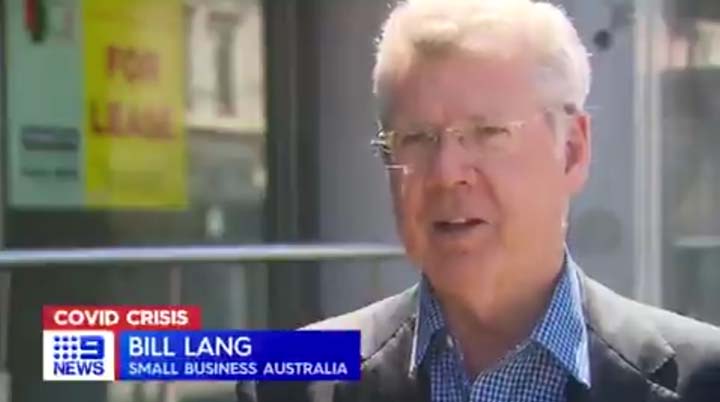 Bill Lang on Nine News Melbourne